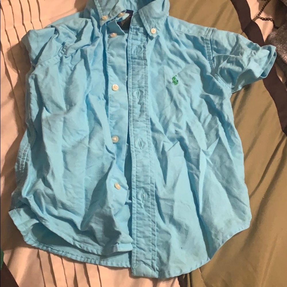 Light blue polo shirt